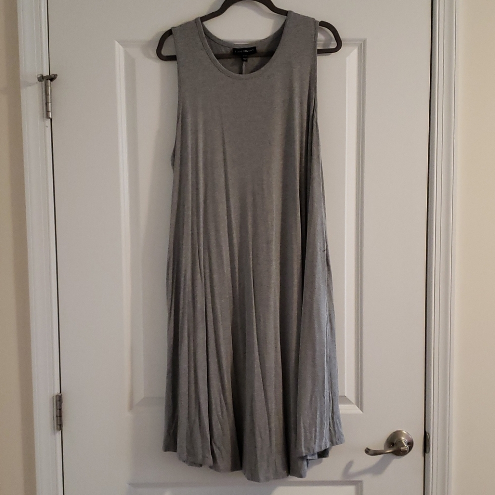 Gray Swing Sleeveless Dress w/ pockets